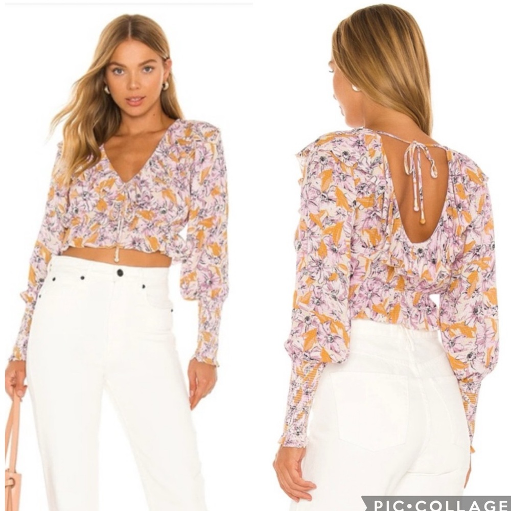 Tularosa Cleo‎ Bonnie Floral Ruffle Top L